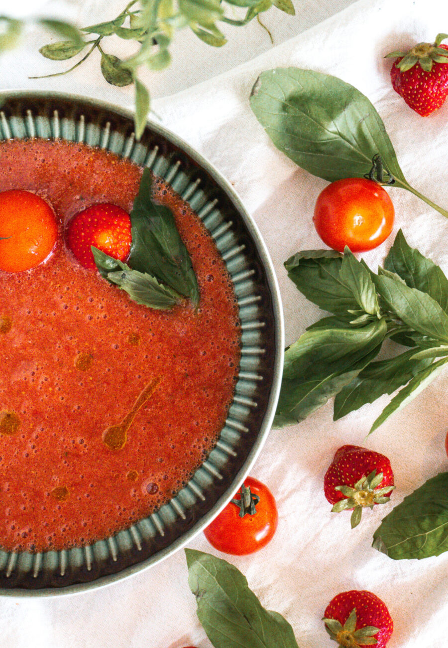 SOUPE DE FRAISE & TOMATE